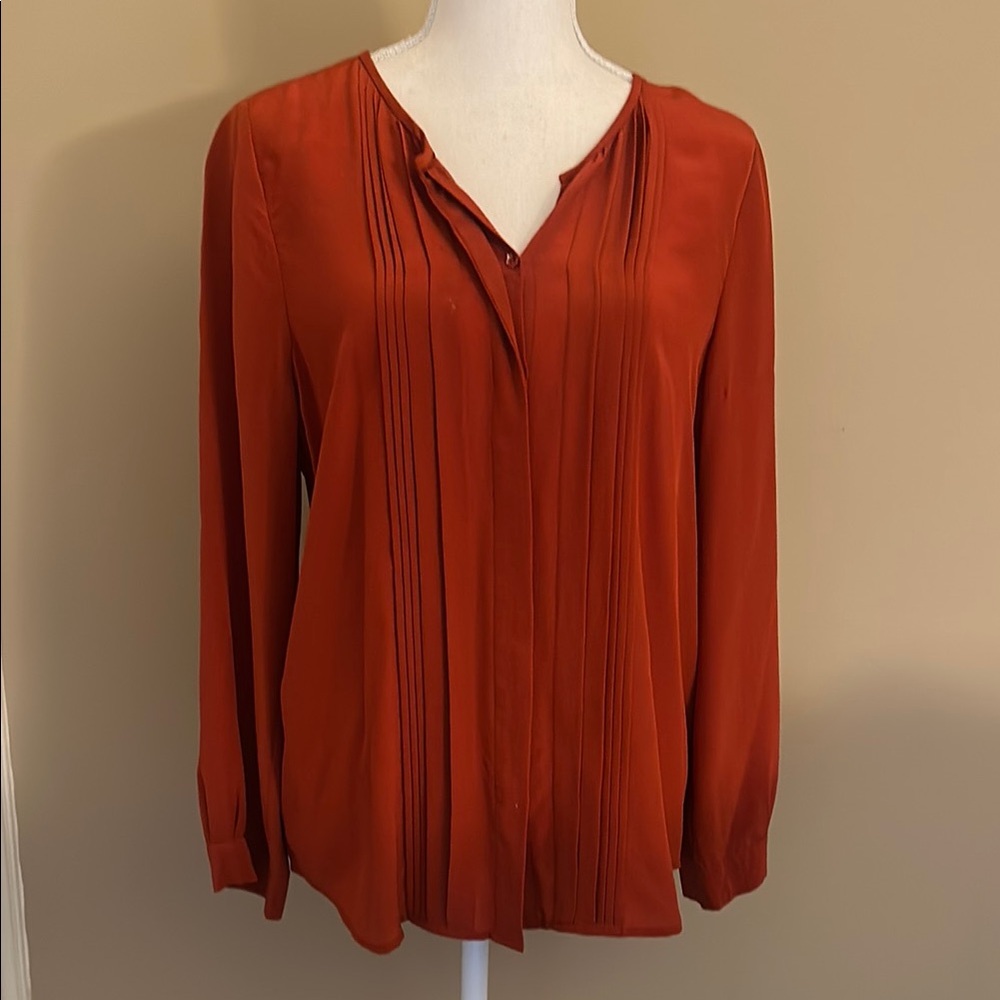 Josie Silk Women's Rust Blouse